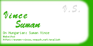 vince suman business card